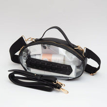Load image into Gallery viewer, Clear Gameday Football Stitch Detail Crossbody Bag