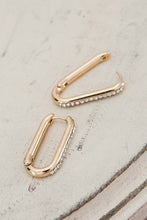 Load image into Gallery viewer, RHINESTONE HUGGIE HOOP EARRINGS | 31E22823