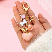 Load image into Gallery viewer, BAG CHARM-HEART DOG BONE BAG CHARM KEY CHAIN | 80K095