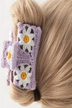 Load image into Gallery viewer, JUMBO HANDMADE CROCHET FLORAL HAIR CLAW CLIPS | 40H938