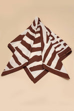 Load image into Gallery viewer, Large Vintage Zebra Print Bandana Scarf