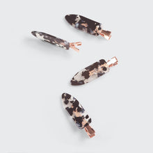 Load image into Gallery viewer, Eco-Friendly Creaseless Clips 4pc Set - Black Terrazzo