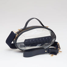 Load image into Gallery viewer, Clear Gameday Football Stitch Detail Crossbody Bag