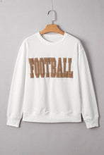 Load image into Gallery viewer, FOOTBALL Crewneck Sweatshirt: White / S