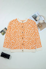 Load image into Gallery viewer, Leopard Drop Shoulder Chunky Cardigan Sweater