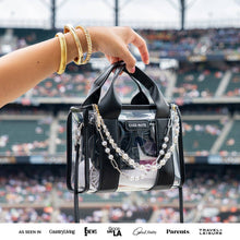 Load image into Gallery viewer, Clear Jelly Stadium Bag with Bow – Crossbody Purse