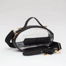 Load image into Gallery viewer, Clear Gameday Football Stitch Detail Crossbody Bag