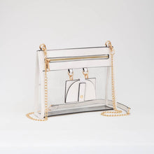 Load image into Gallery viewer, Clear Gameday Crossbody Bag With Sunglasses Holder