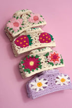 Load image into Gallery viewer, JUMBO HANDMADE CROCHET FLORAL HAIR CLAW CLIPS | 40H938