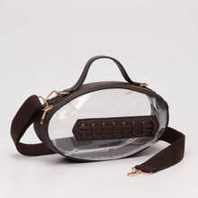Load image into Gallery viewer, Clear Gameday Football Stitch Detail Crossbody Bag
