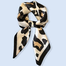 Load image into Gallery viewer, LARGE LEOPARD ANIMAL PRINT BANDANA SCARF