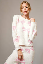 Load image into Gallery viewer, Bow Print Cozy Sweater Set