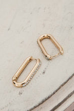 Load image into Gallery viewer, RHINESTONE HUGGIE HOOP EARRINGS | 31E22823
