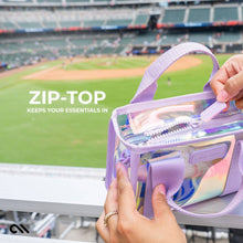 Load image into Gallery viewer, Clear Jelly Stadium Bag with Bow – Crossbody Purse