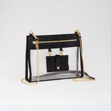 Load image into Gallery viewer, Clear Gameday Crossbody Bag With Sunglasses Holder