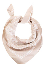Load image into Gallery viewer, Light Paisley Design Square Bandana Scarf