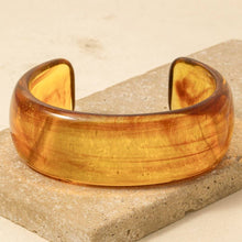 Load image into Gallery viewer, Wide Marble Resin Cuff Bracelet