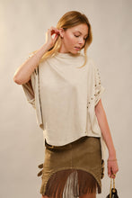 Load image into Gallery viewer, Studded High Low Oversized Tee