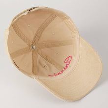 Load image into Gallery viewer, Cowgirl Text Solid Color Corduroy Baseball Cap