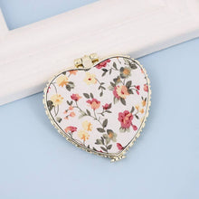 Load image into Gallery viewer, TRAVEL POCKET COMPACT HANDHELD FLORAL MIRROR | 40M103
