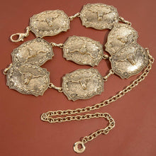 Load image into Gallery viewer, Western Longhorn Engraved Chain Belt