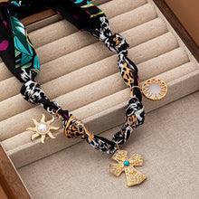 Load image into Gallery viewer, HANDMADE ANIMAL DESIGN SCARF NECKLACE - CROSS SUN