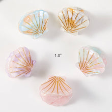 Load image into Gallery viewer, Pearl Shell Hair Mini Claw Clip Set