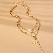 Load image into Gallery viewer, MULTI LAYER CELESTIAL MOON CHARM NECKLACE