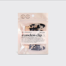 Load image into Gallery viewer, Eco-Friendly Creaseless Clips 4pc Set - Black Terrazzo