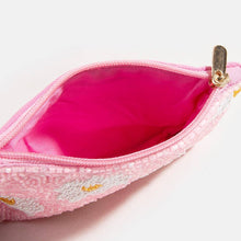 Load image into Gallery viewer, Daisy Flowers Pink Seed Beaded Coin Purse