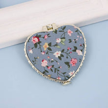 Load image into Gallery viewer, TRAVEL POCKET COMPACT HANDHELD FLORAL MIRROR | 40M103