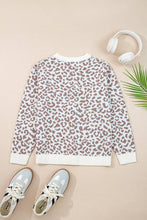 Load image into Gallery viewer, Leopard Drop Shoulder Chunky Cardigan Sweater