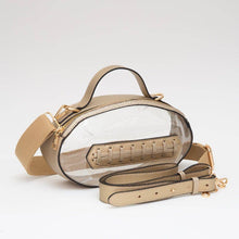 Load image into Gallery viewer, Clear Gameday Football Stitch Detail Crossbody Bag
