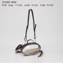 Load image into Gallery viewer, Clear Gameday Football Stitch Detail Crossbody Bag