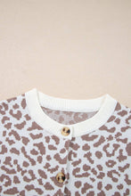 Load image into Gallery viewer, Leopard Drop Shoulder Chunky Cardigan Sweater