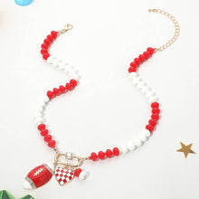 Load image into Gallery viewer, Gameday Football Heart Charm Carabiner Pendant Beaded Necklace