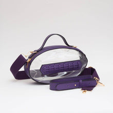 Load image into Gallery viewer, Clear Gameday Football Stitch Detail Crossbody Bag
