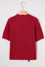 Load image into Gallery viewer, Christmas Plaid Lace-Up Puff Sleeve Sweater