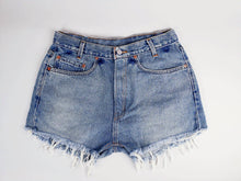 Load image into Gallery viewer, High-Rise Upcycled Denim Cutoff Shorts - Original