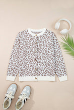 Load image into Gallery viewer, Leopard Drop Shoulder Chunky Cardigan Sweater