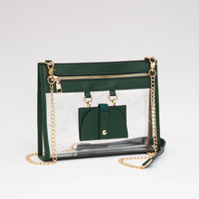 Load image into Gallery viewer, Clear Gameday Crossbody Bag With Sunglasses Holder