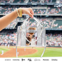 Load image into Gallery viewer, Clear Jelly Stadium Bag with Bow – Crossbody Purse
