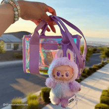 Load image into Gallery viewer, Clear Jelly Stadium Bag with Bow – Crossbody Purse