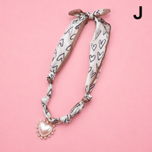 Load image into Gallery viewer, HANDMADE PRINTED SCARF NECKLACE