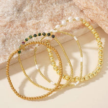 Load image into Gallery viewer, MULTI BALL PEARL CHAIN STRETCH BRACELET