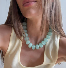 Load image into Gallery viewer, Chunky Beaded Natural Swirl Statement Necklace