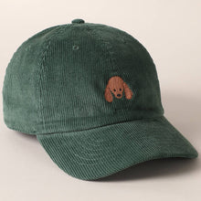 Load image into Gallery viewer, Cute Poodle Dog Embroidery Corduroy Baseball Cap