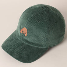 Load image into Gallery viewer, Cute Poodle Dog Embroidery Corduroy Baseball Cap