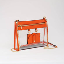 Load image into Gallery viewer, Clear Gameday Crossbody Bag With Sunglasses Holder