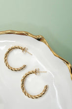 Load image into Gallery viewer, 18K STAINLESS STEEL WATERPROOF TARNISH FREE HOOPS